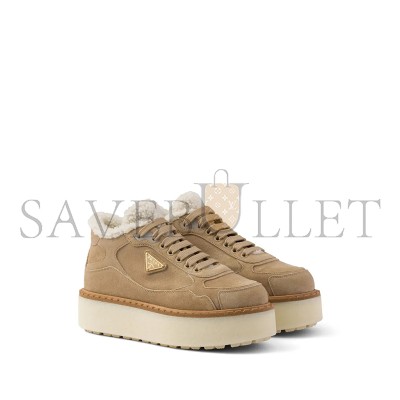 PRADA SUEDE MID-TOP SNEAKERS PRADA SUEDE MID-TOP SNEAKERS